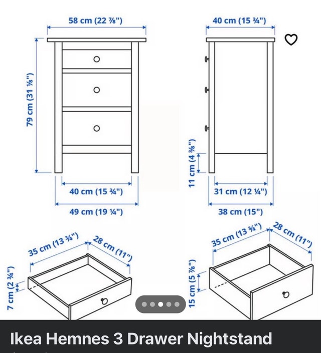 Ikea Hemnes Nightstand - photo 3