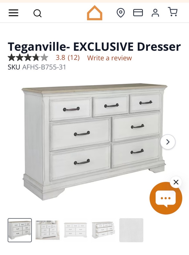 Teganville Dresser and Mirror - photo 4