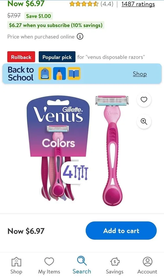 Gillette Venus - 3 blade razors - 4pk image indicator(2)