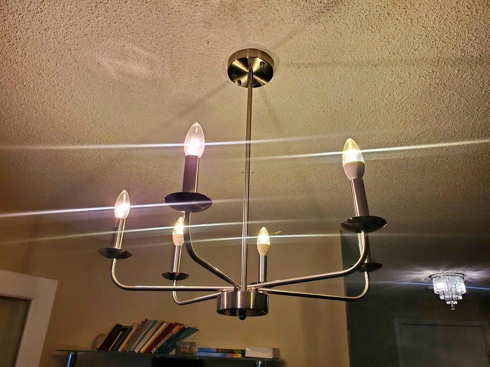 Brand New! Modern 5-Light Brushed Nickel Chandelier