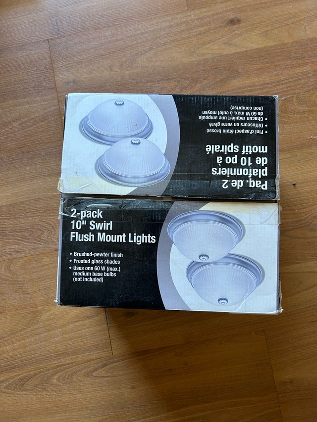 2-pack 10" Swirl Flush Mount Lights