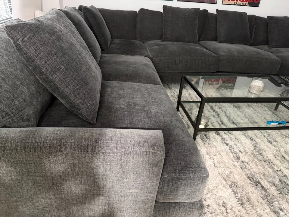 Macy's Dark Grey 4 Pc Sectional Couch - photo 3