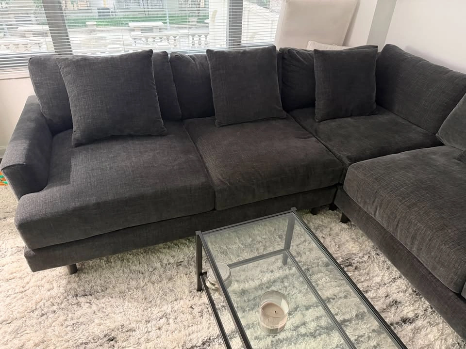 Macy's Dark Grey 4 Pc Sectional Couch - photo 5
