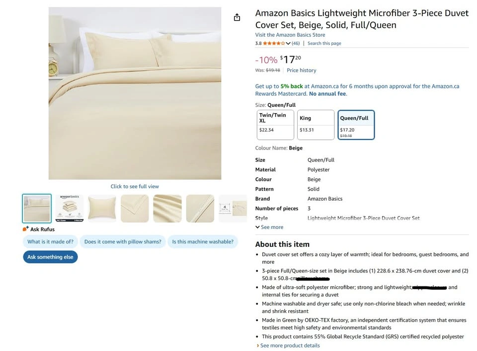 Queen size duvet and cover - photo 3