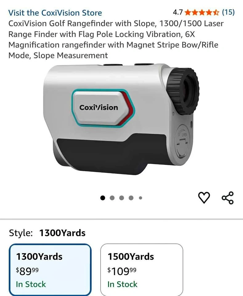 Golf/Hunting Rangefinder 1300yd