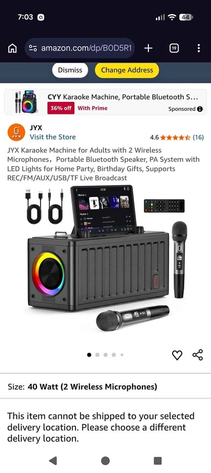 JYX Portable Karaoke Machine Speakers