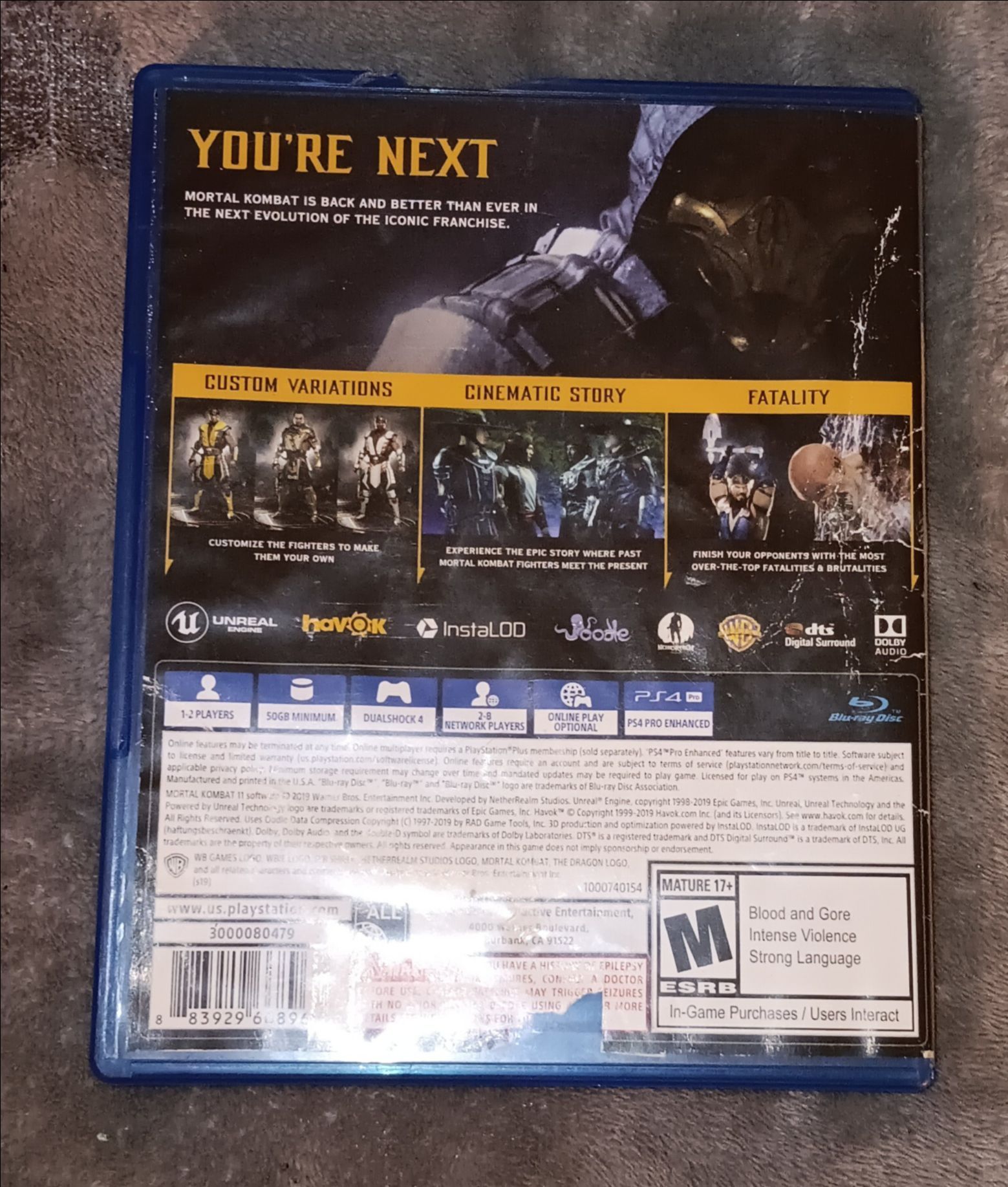 Mortal Kombat 11 PS4 - MINT DISC - Tested & Works - photo 2