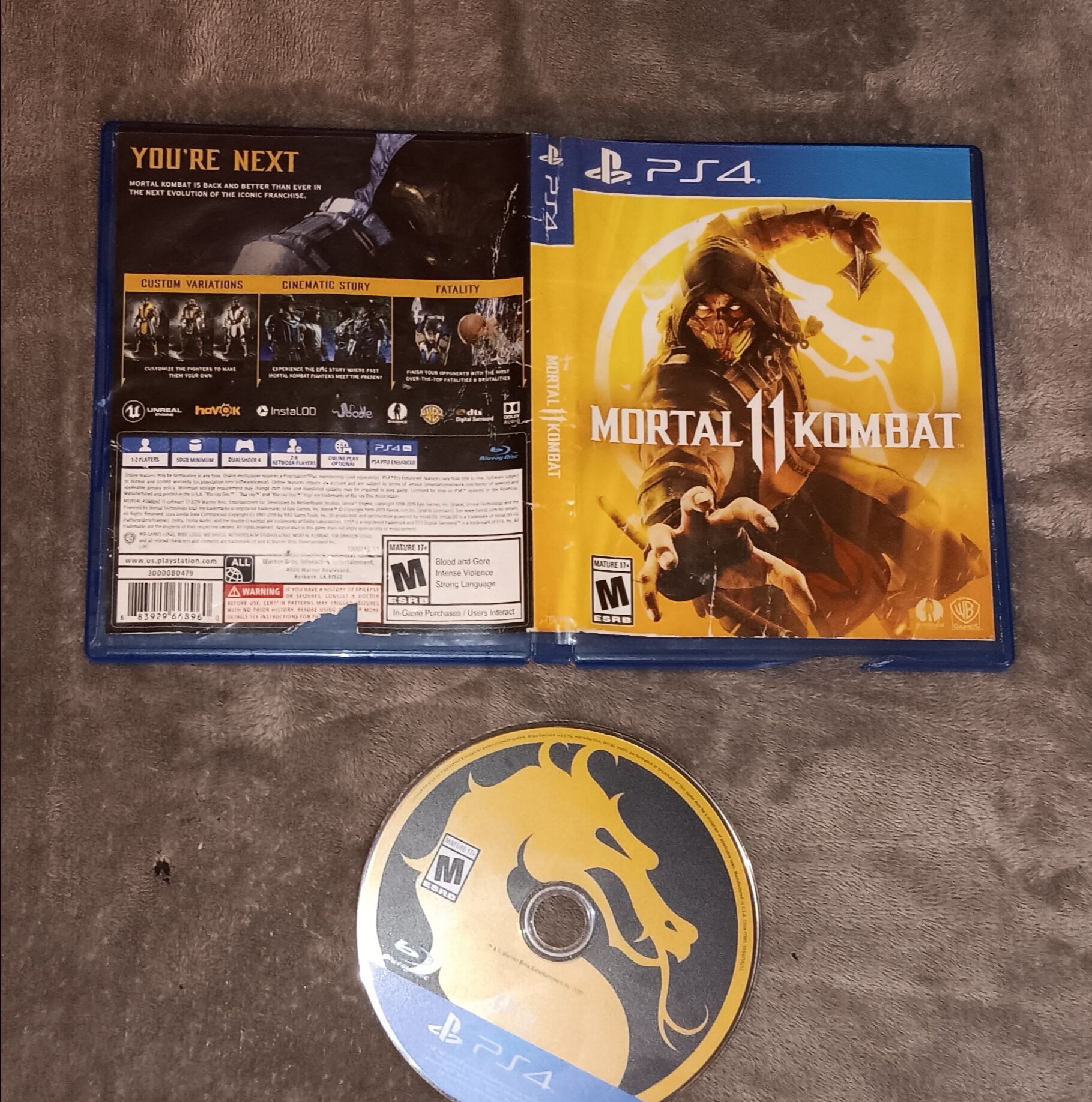 Mortal Kombat 11 PS4 - MINT DISC - Tested & Works - photo 3