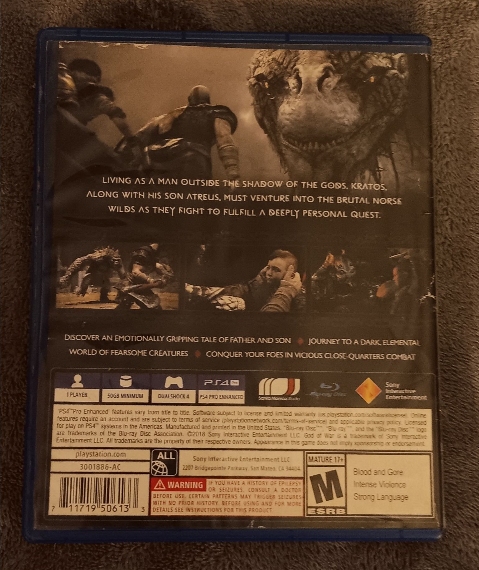 God of War 2018 - PS4 - GREAT DISC - Game of the Year - photo 2