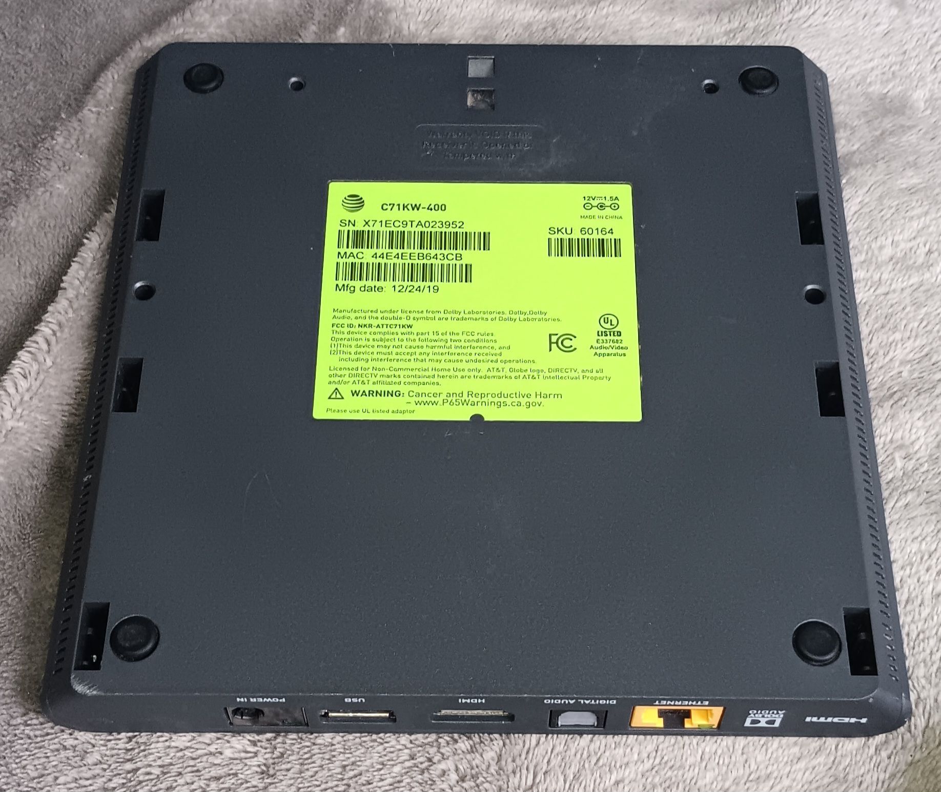 AT&T DIRECTV STREAM 4K Box C71KW-400 Android TV - photo 2