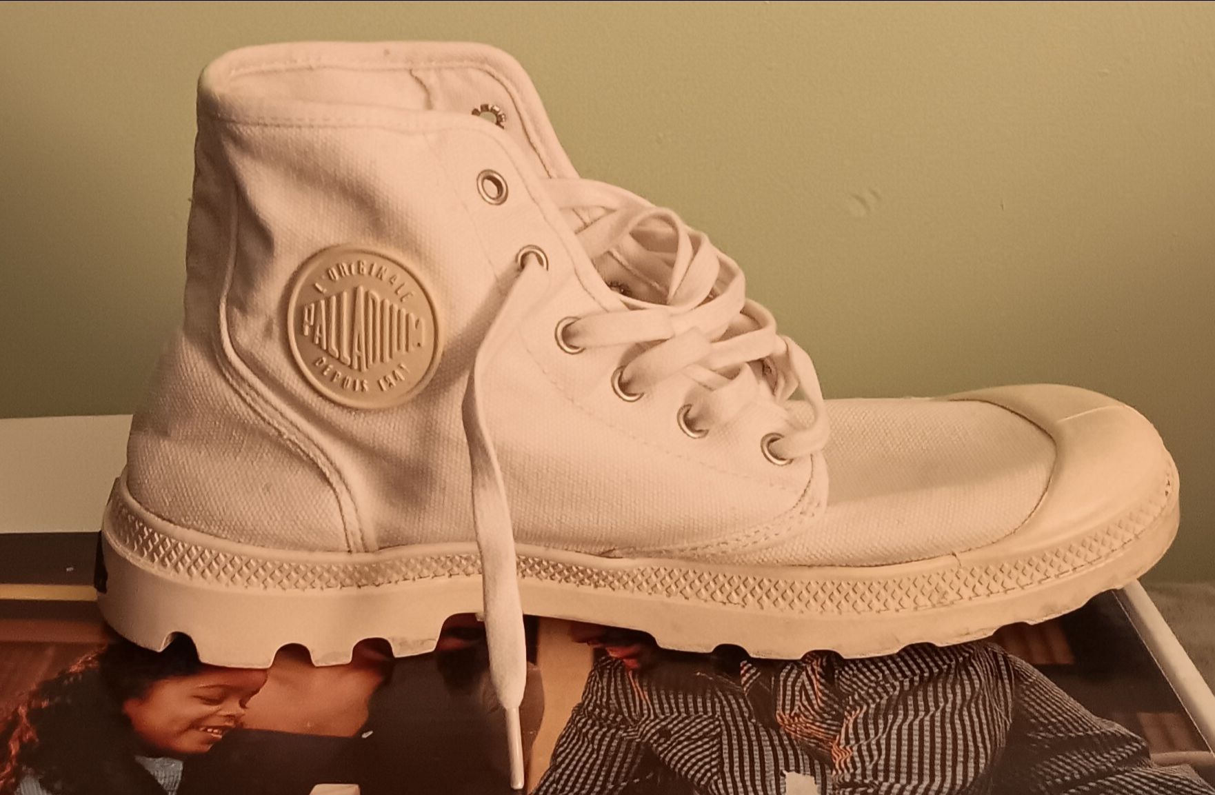 Palladium Pampa Hi Originale White – Authentic – Needs TLC - photo 4