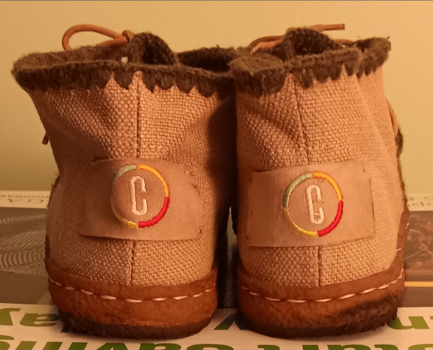Eskimo Shearling Lace-Up Ankle Boots – Denim / Wool – Size 9 - photo 2