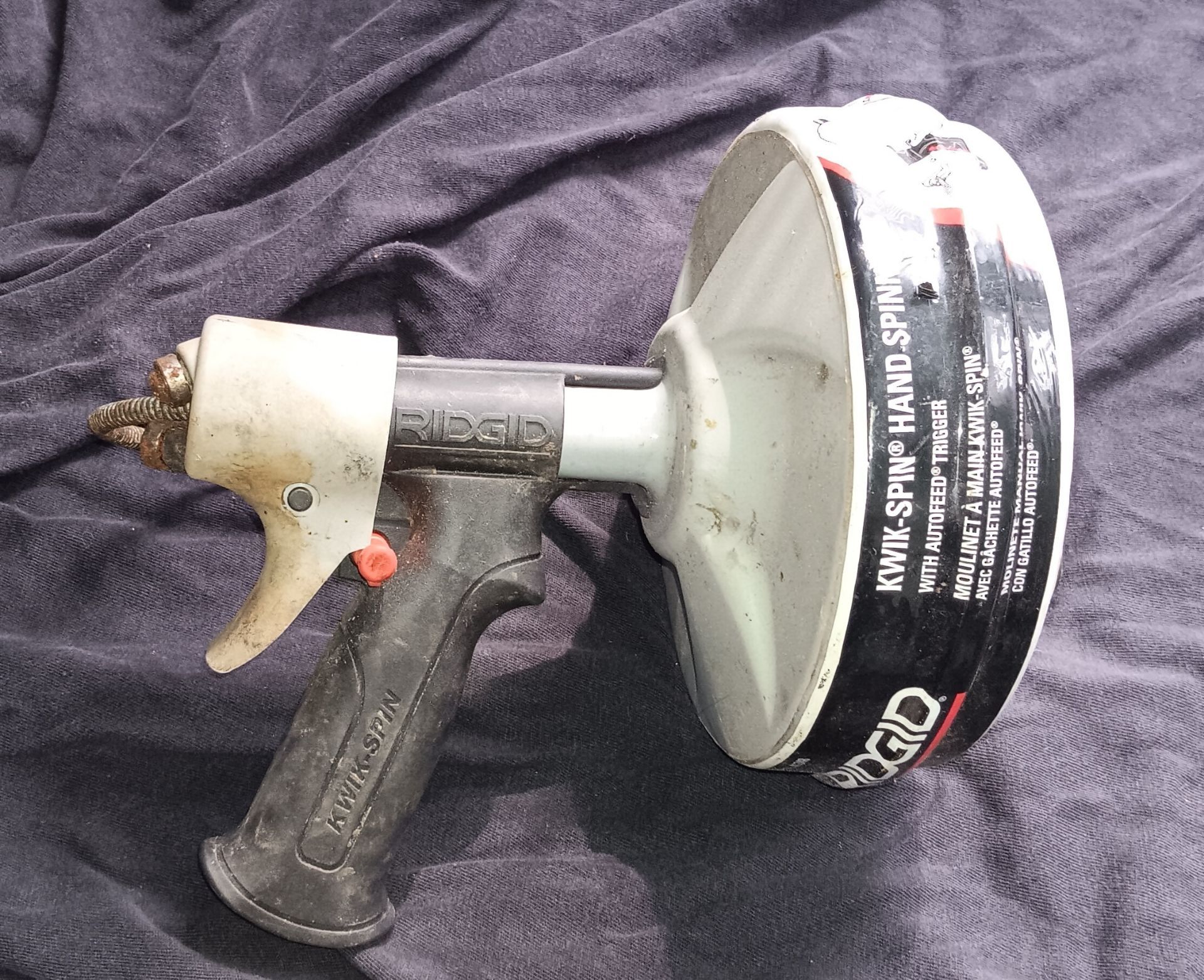 RIDGID Kwik Spin Hand Spinner Drain Snake - 25 ft - Model 41348