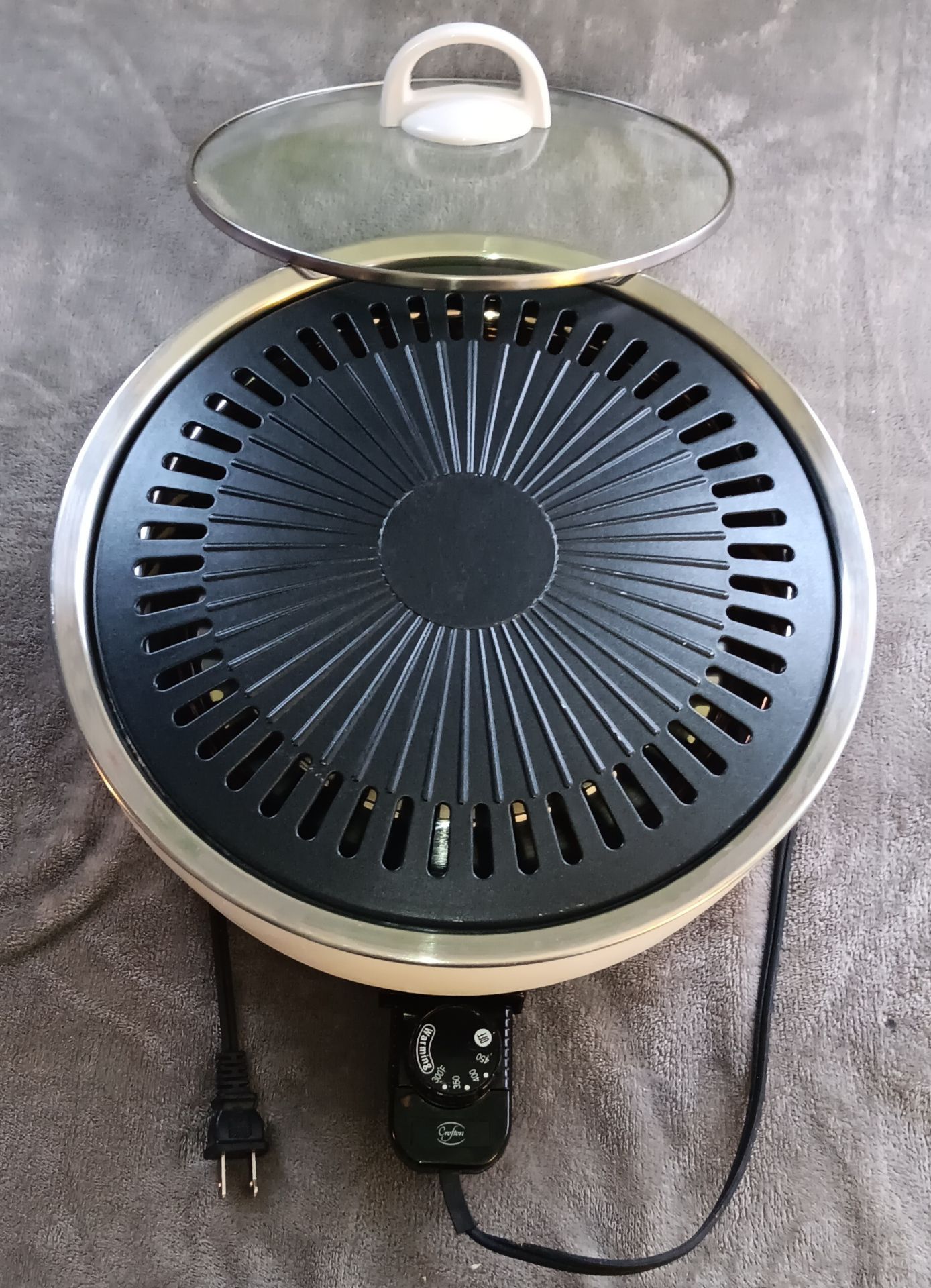 Crofton 3-in-1 Electric Indoor Grill, Hot Pot, and Steamer - photo 2