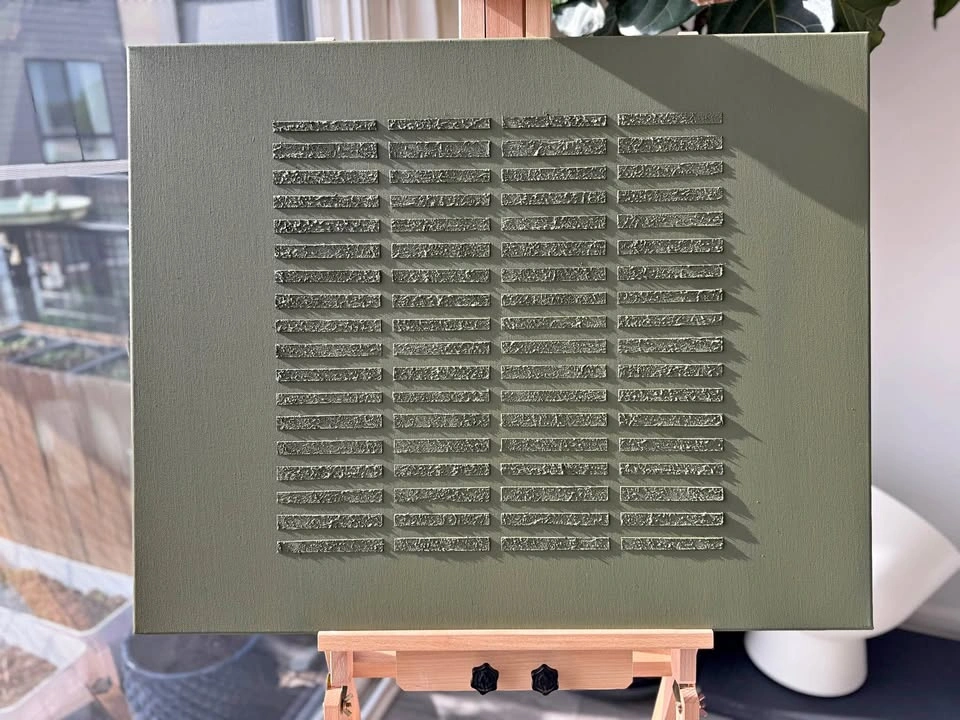 Moss & Silence No. 1 — Original Wabi Sabi Textured Canvas Painti