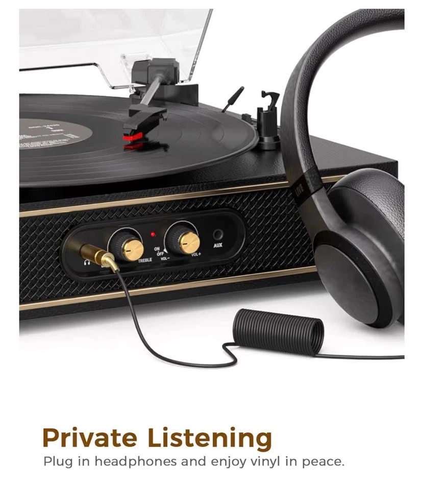 Retro Bluetooth Record Player with Built-in Speakers - photo 3