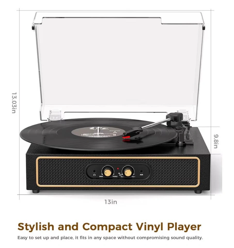 Retro Bluetooth Record Player with Built-in Speakers - photo 4