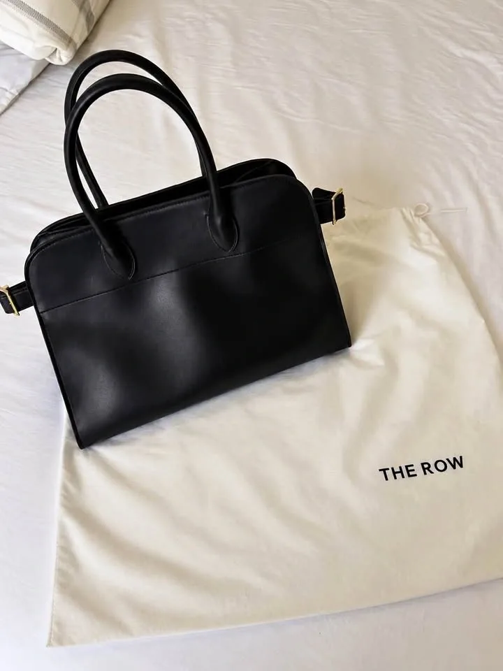 Margaux 15 Genuine Leather Tote Bag – Black