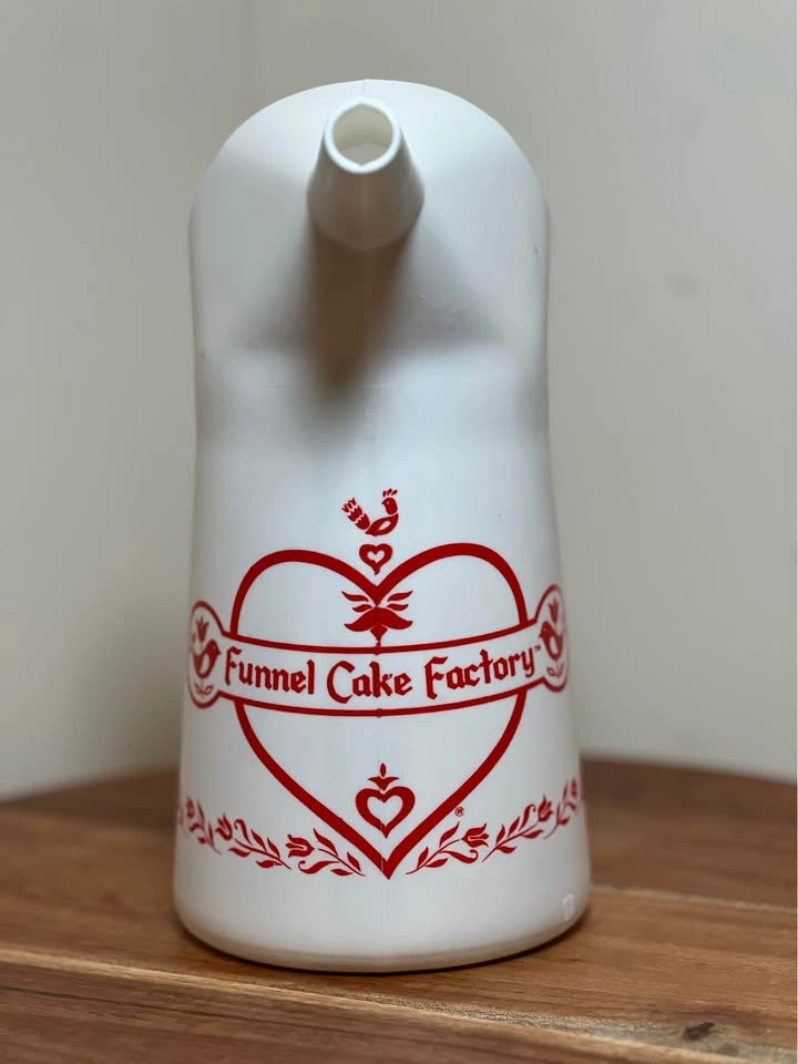 Vintage Funnel Cake Factory Batter Pitcher - Red Folk Art - photo 5