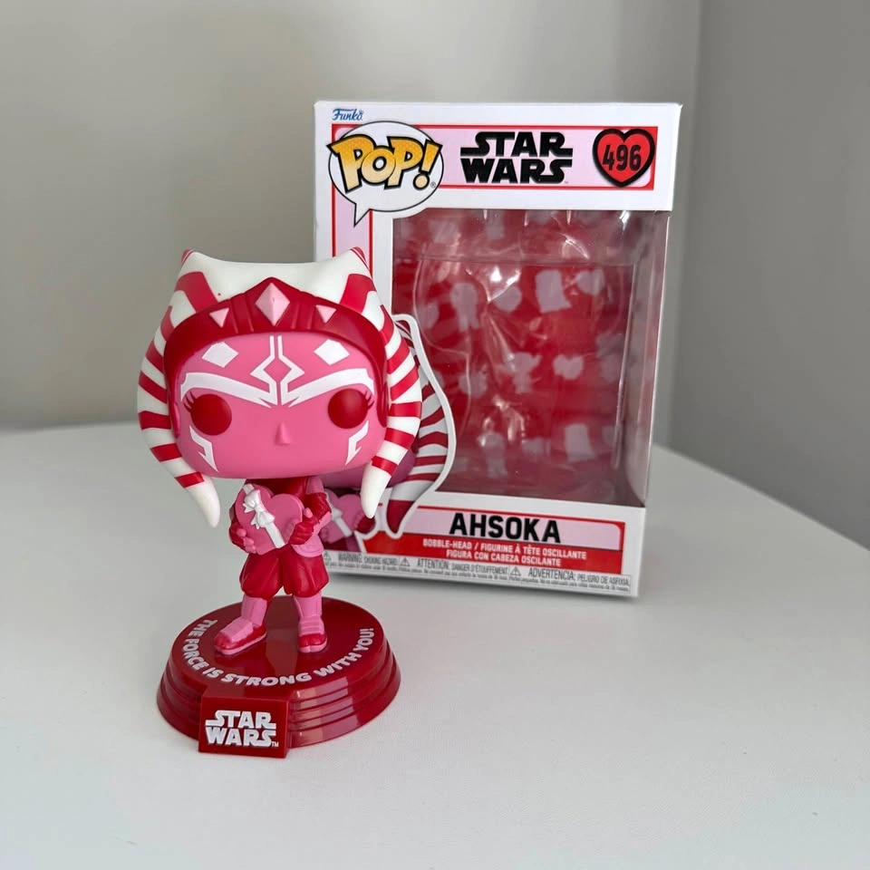 Funko Pop! Star Wars Ahsoka Tano Bobble Head #496 Pink Valentine