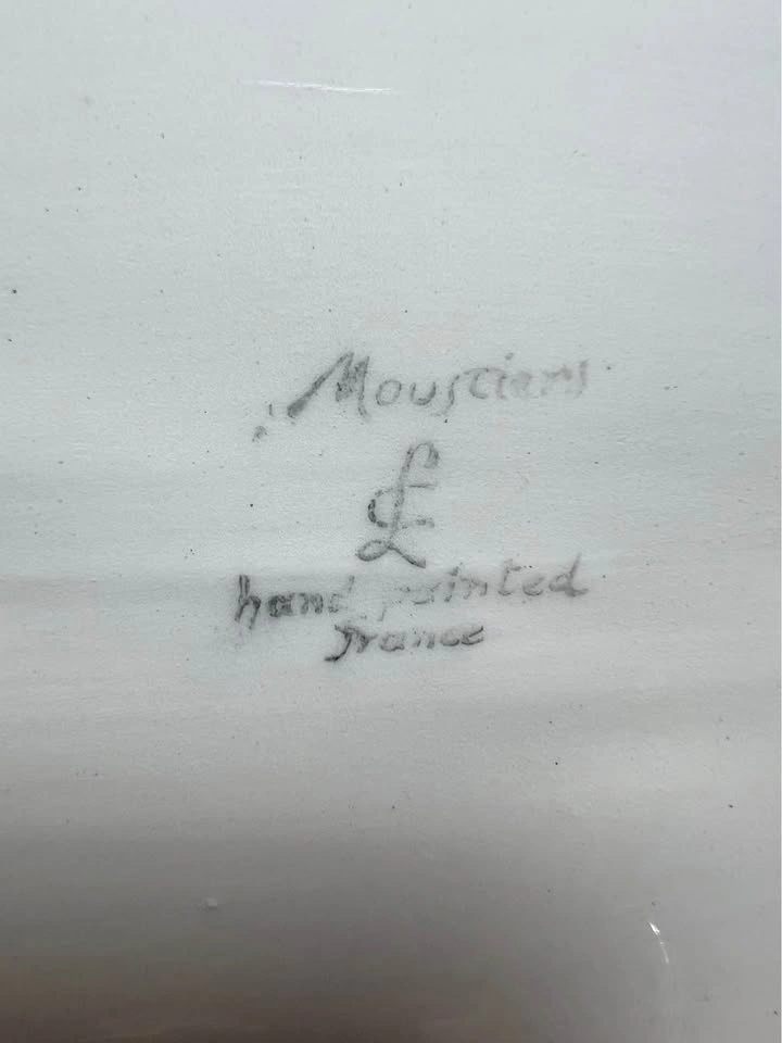 Vintage Longchamp French Faience Moustiers Platter Hand-Painted - photo 4