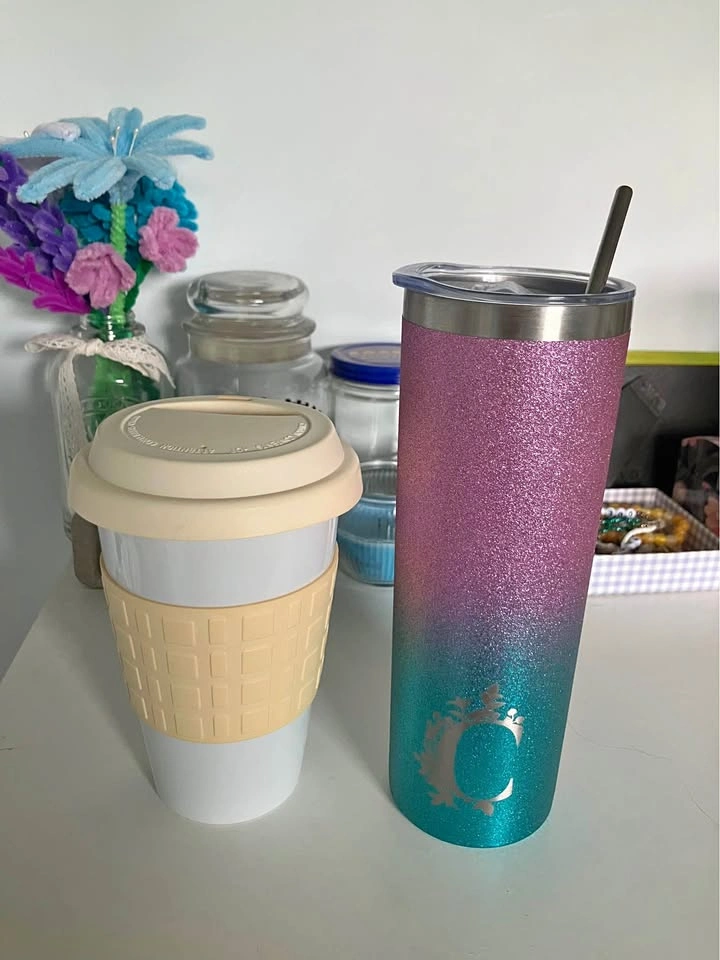 Travel mugs - ceramic and metal