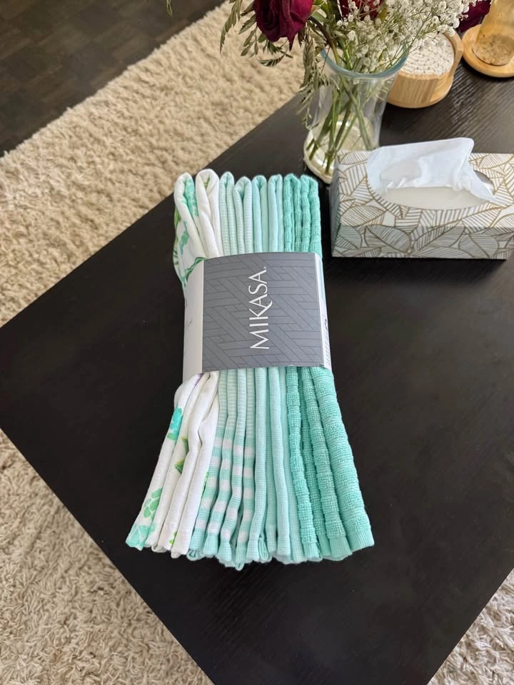 NEW Mikasa 8-Piece 100% Cotton Kitchen Towel Set - photo 2