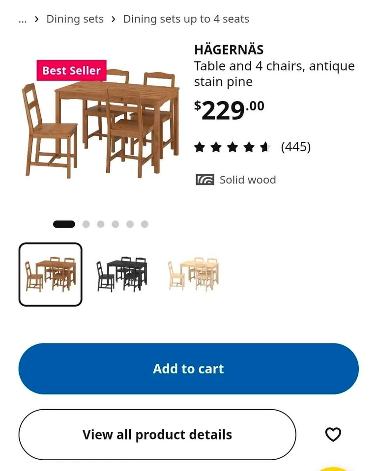 IKEA JOKKMOKK Table and 4 Chairs - photo 2