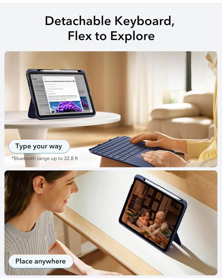New ESR for iPad (A16) 11th/10th Gen Case with Keyboard - photo 3