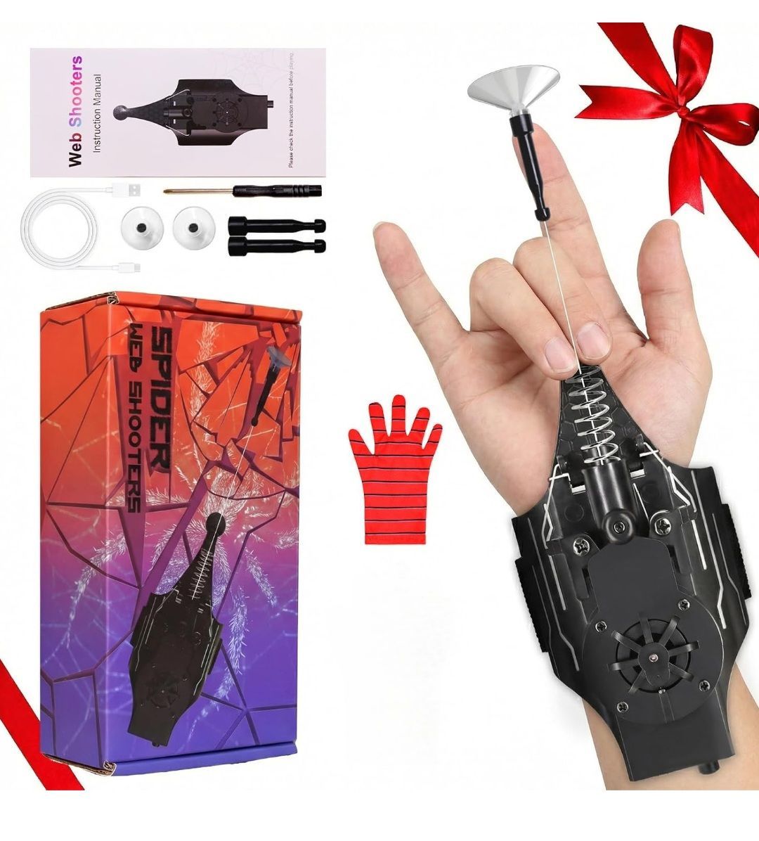 USB rechargeable Spider-Man themed web shooter New - photo 5