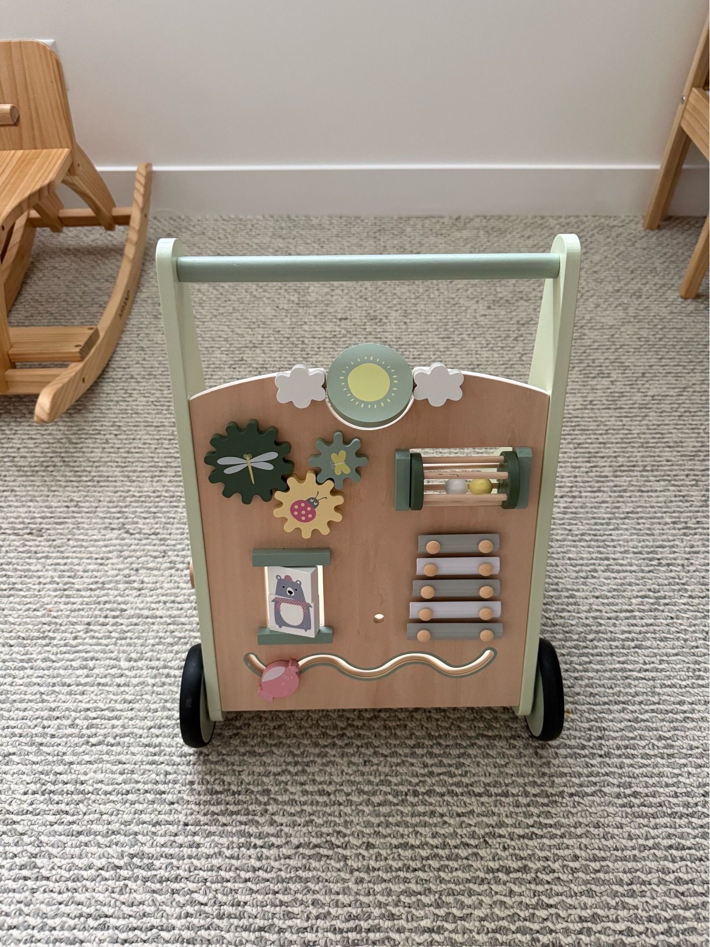 Wooden baby walker