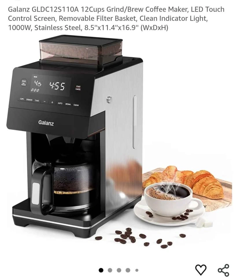 Galanz 12-Cup Grind & Brew Coffee Maker - photo 4