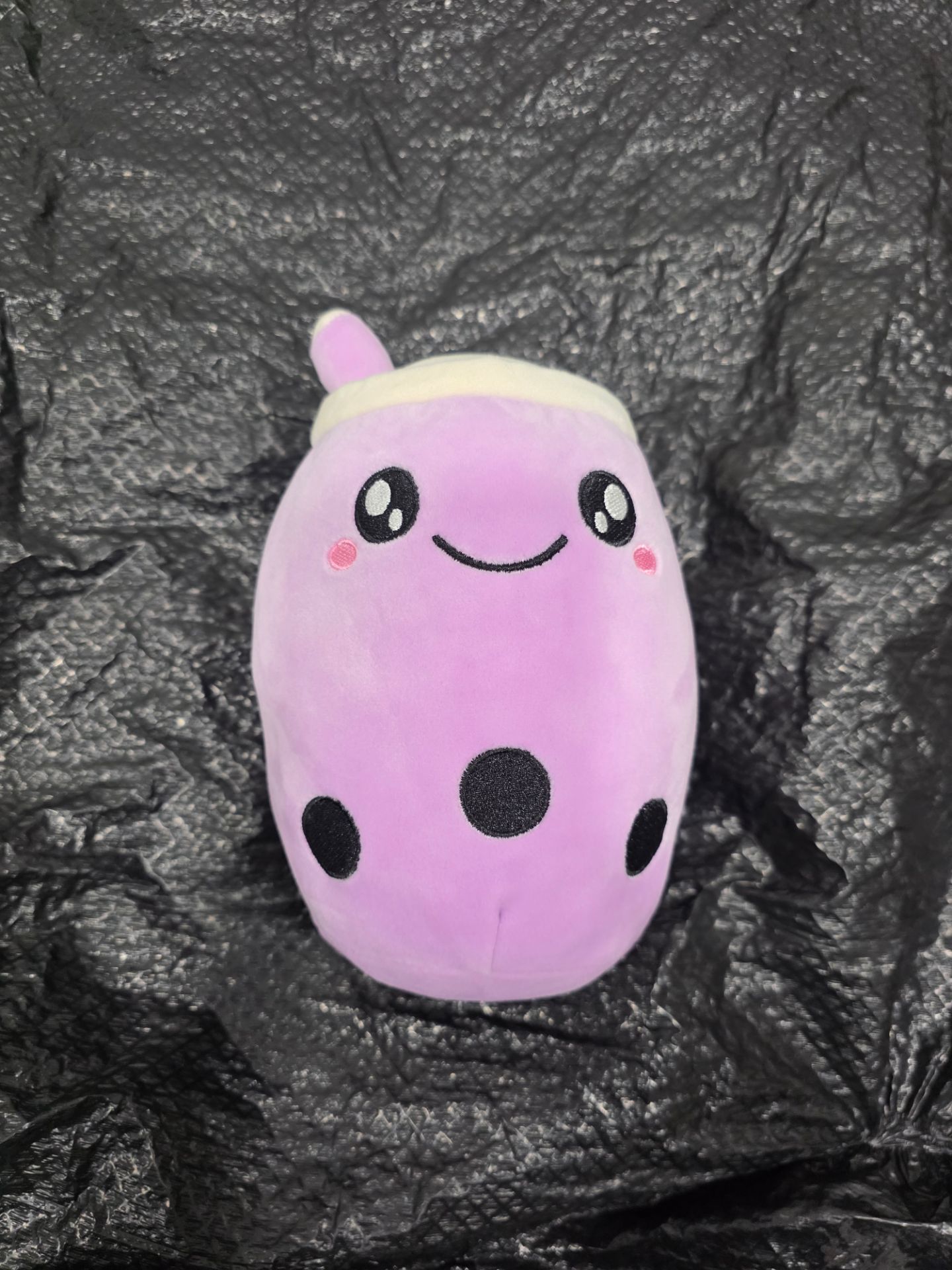 Purple boba plushie