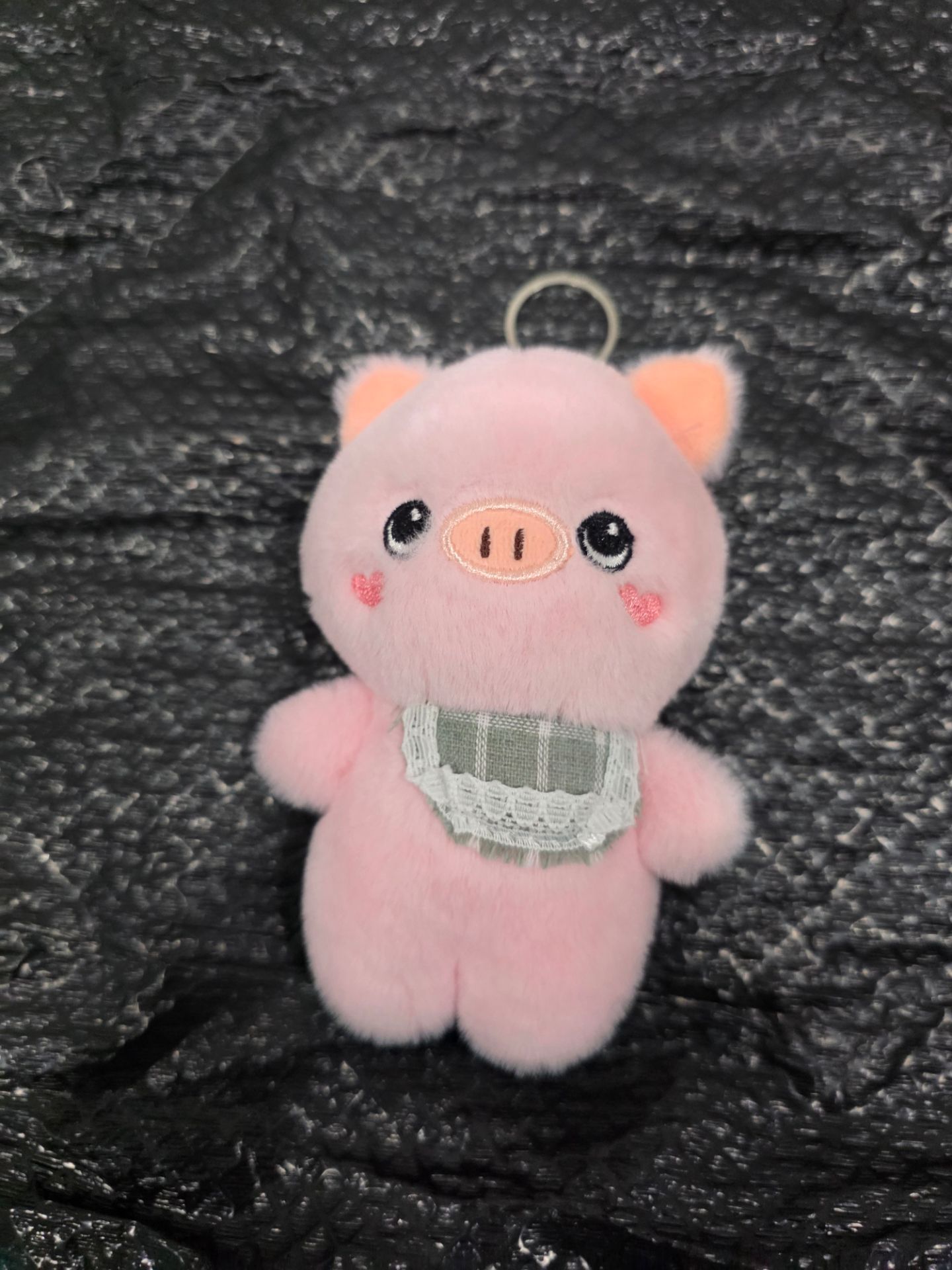 Pink pig keychain