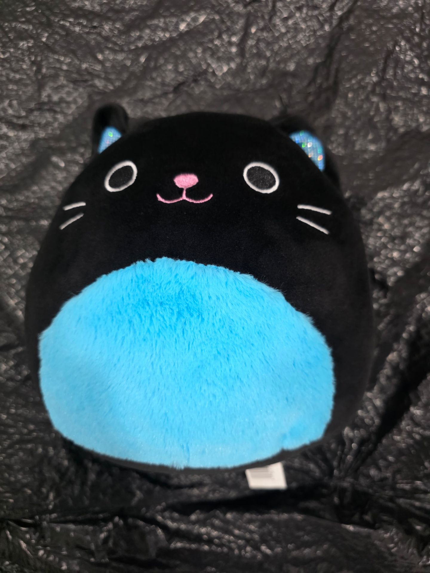 Black and blue cat squishmallow