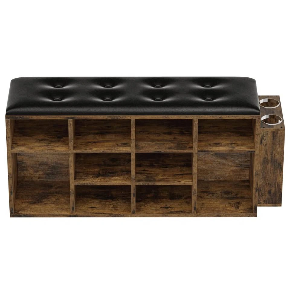 New Shoe Storage Bench with Cushion – Holds 10 Pairs - photo 3