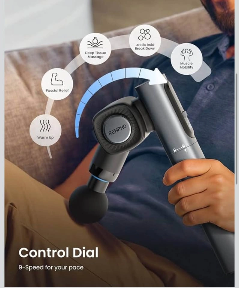 RENPHO Foldable 2-in-1 Massage Gun with Extendable Handle - photo 2