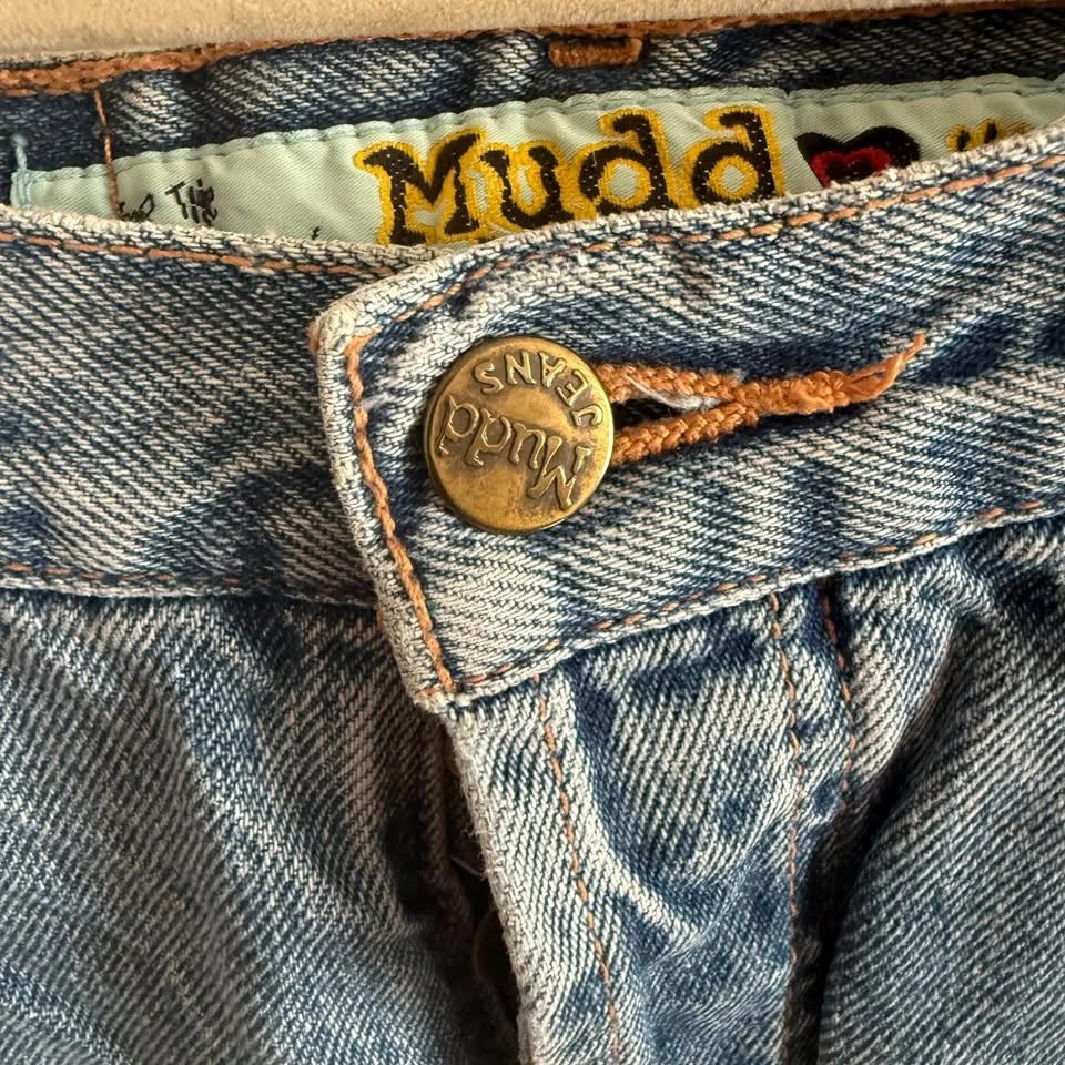 VTG 90s Mudd Flare Jeans Womens Button Fly Medium Wash Denim - photo 3