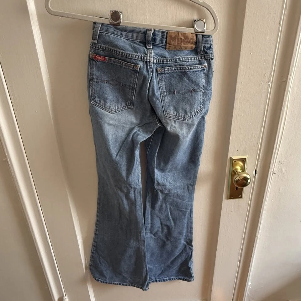 VTG 90s Mudd Flare Jeans Womens Button Fly Medium Wash Denim - photo 5