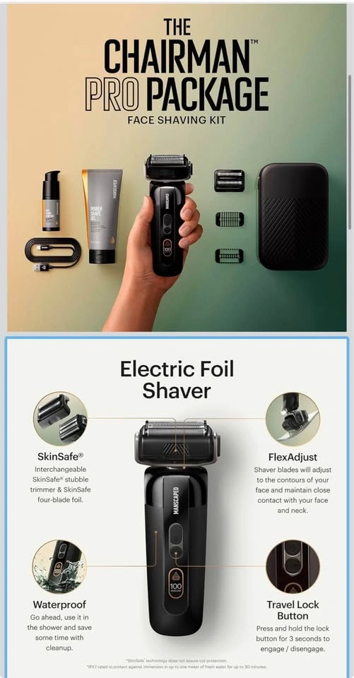 MANSCAPED The Chairman PRO Shaver Package - photo 2