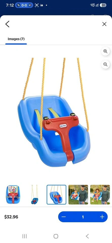 Little Tikes 2-in-1 Snug 'N Secure Swing - Blue - photo 4
