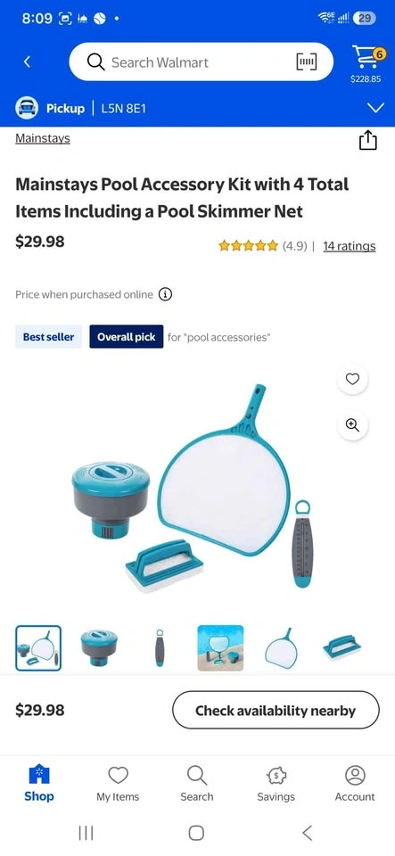 Mainstays Pool Accessory Kit with 4 Total Items - photo 2