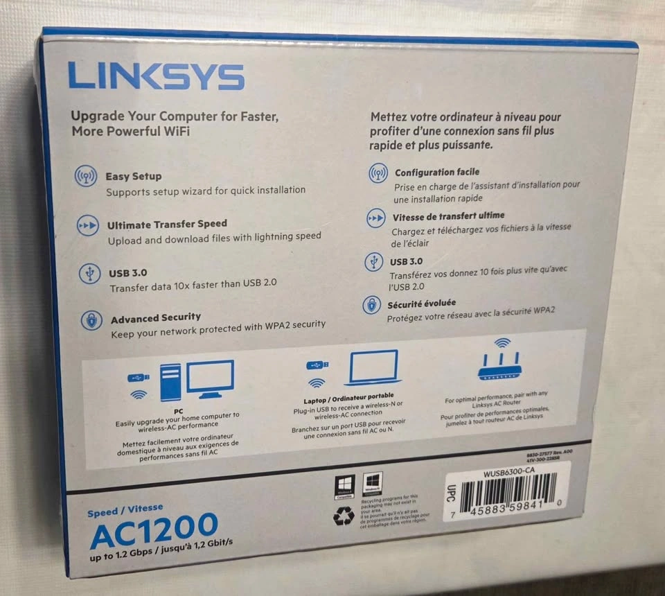 Linksys AC1200 WiFi USB Adapter WUSB6300 - photo 3