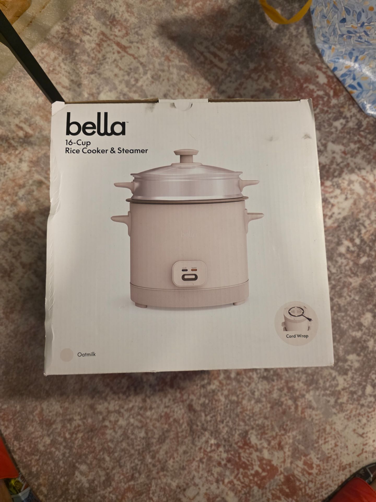 Bella 16 Cup Rice Cooker with Steamer