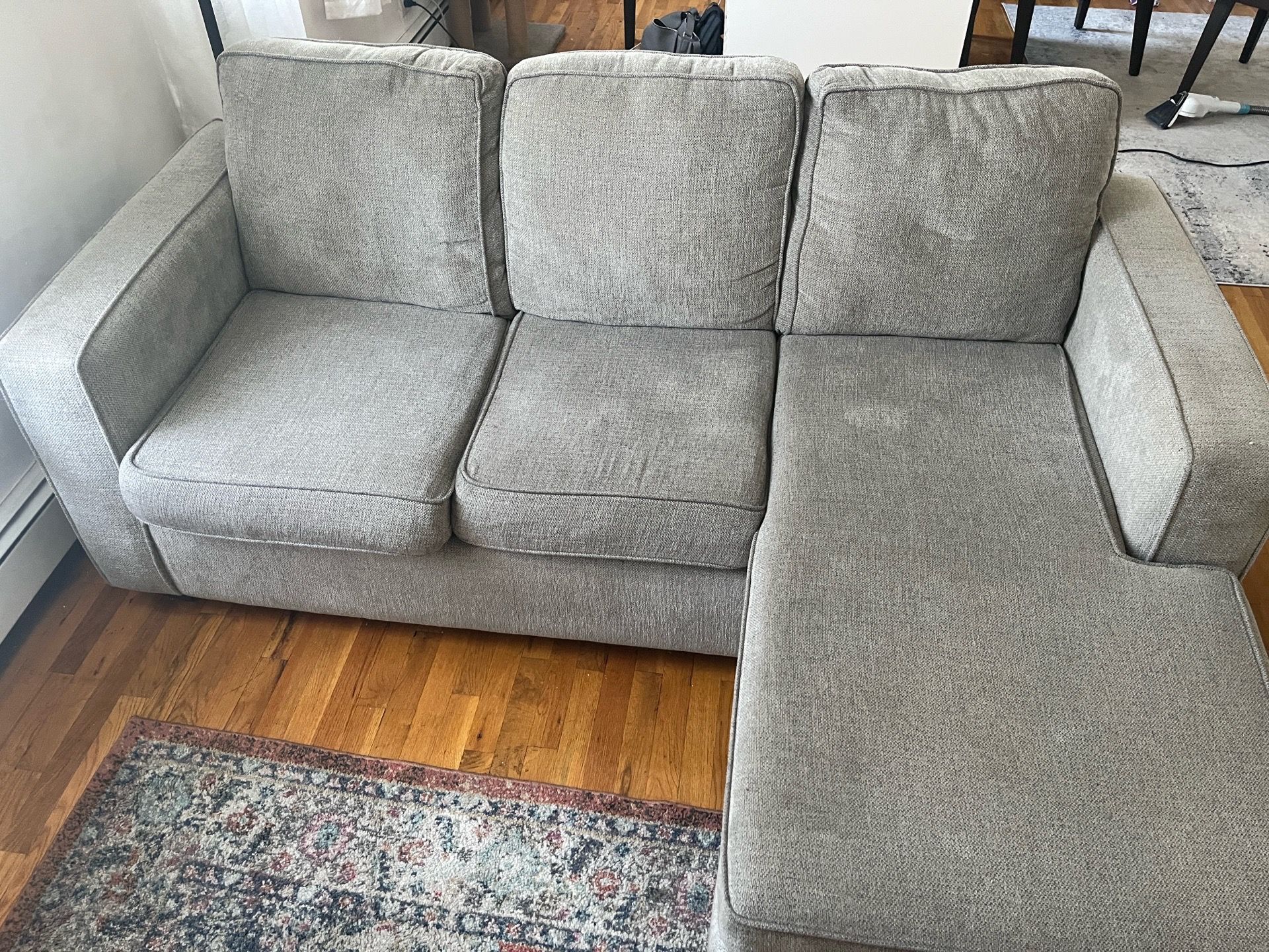 Gray 81” Chaise Sectional Sofa - photo 2