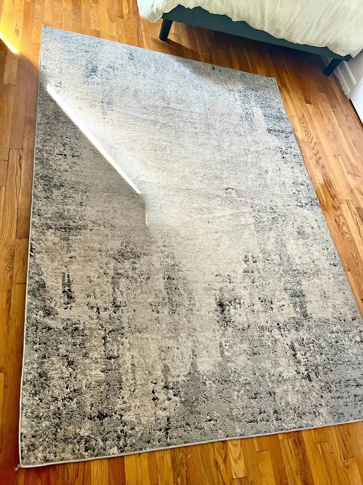 Grey and Blue Area Rug