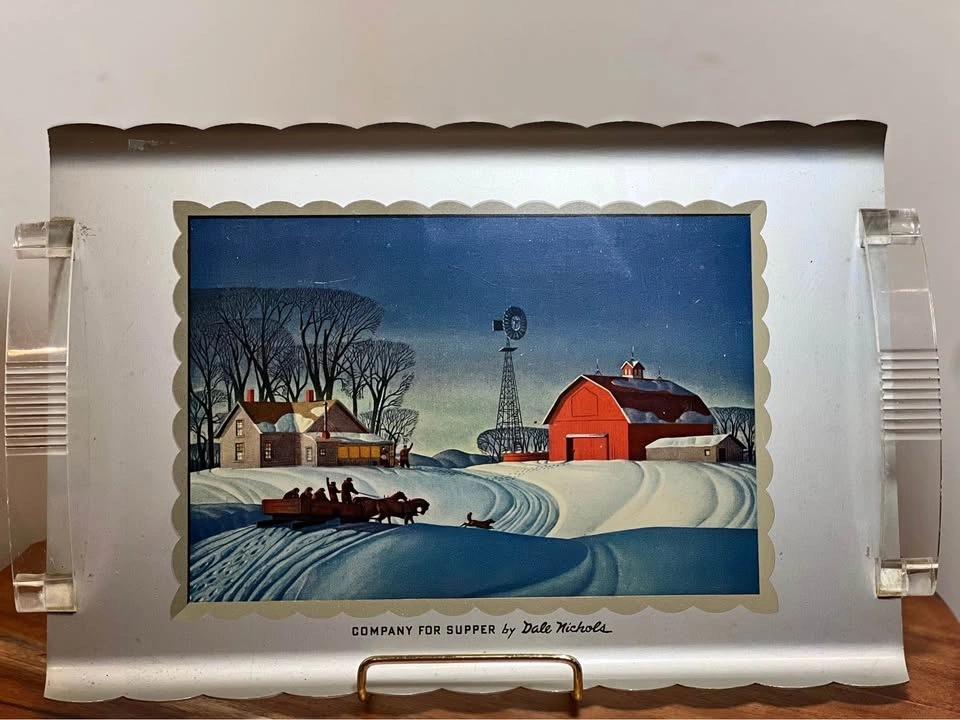 Vintage Dale Nichols 'Company for Supper' Trays - Set of 2 - photo 3