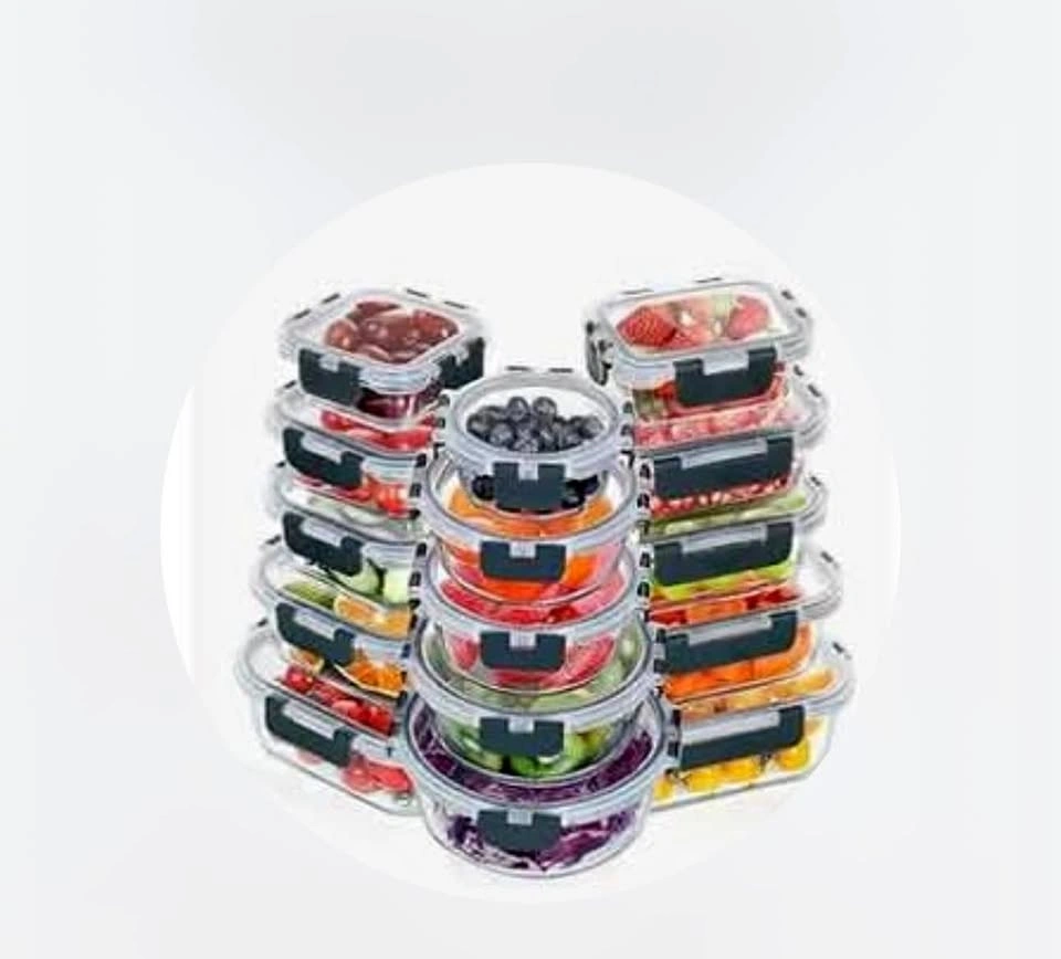 Razab 30-Piece Glass Food Storage Container Set