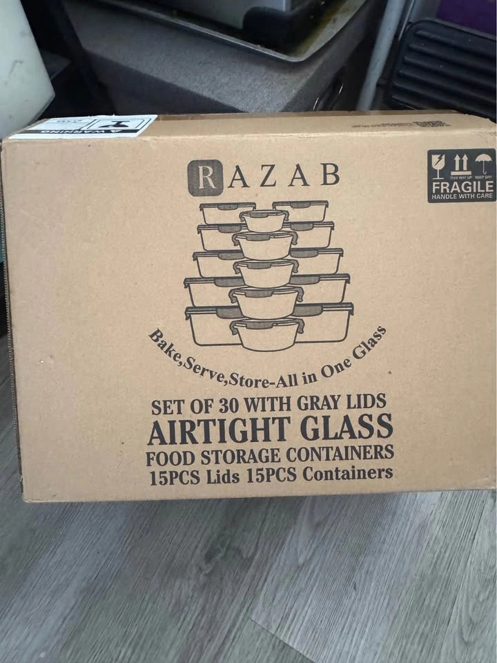 Razab 30-Piece Glass Food Storage Container Set - photo 2