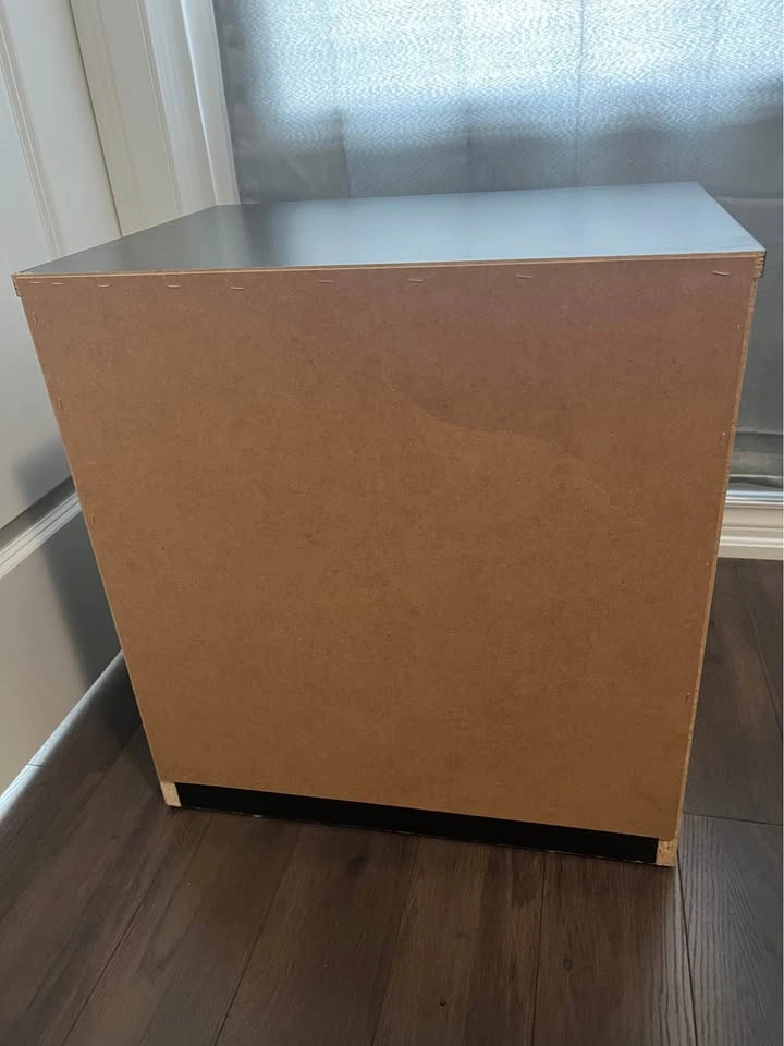 Black Bedside Table with 2 Drawers - photo 4
